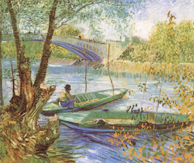 Vincent Van Gogh Flsihing in Spring France oil painting art
